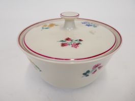 Zuckerdose Keramik mit Blumenmotiv – Deckel