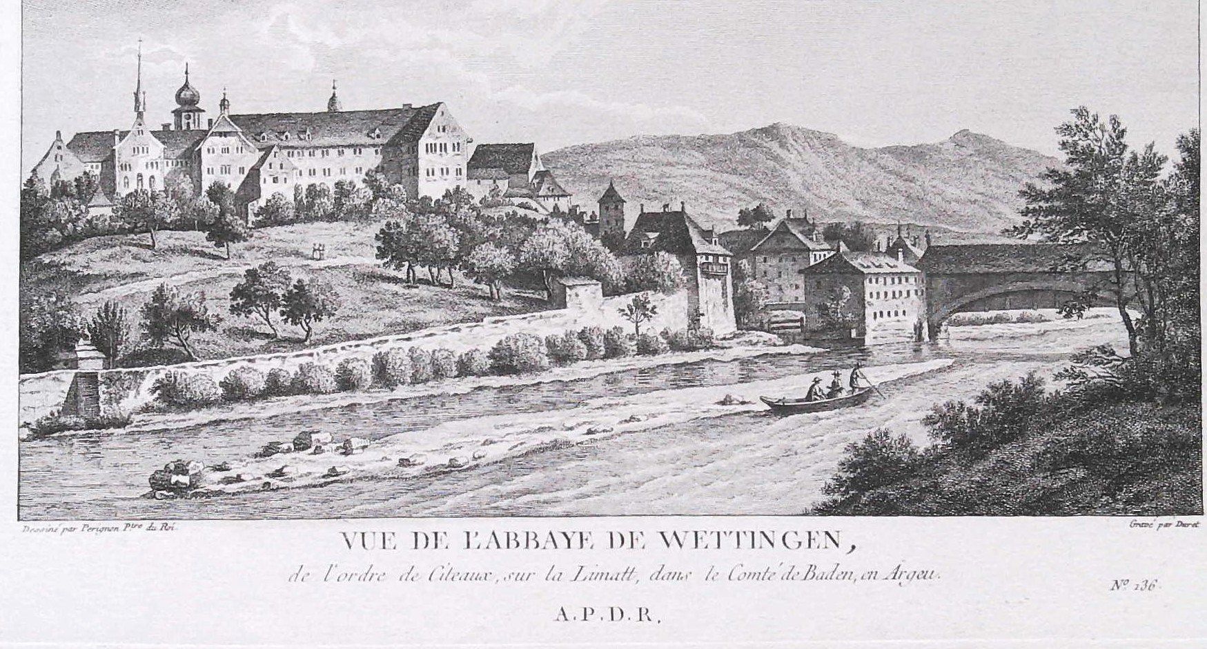 Incisioni: Wettingen Originalkupferstich von Perignon 1780 – Usato da Rafz venduto da Helvet32 1