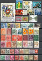 Lot mit 103 verschiedenen Briefmarken aus der Scgweiz ab 1.-