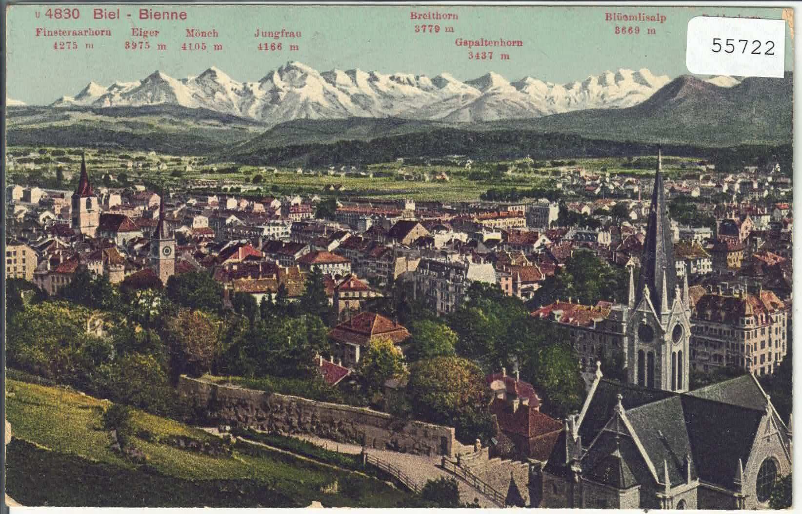 Cartes postales: Biel-Bienne - Vue generale - Generalansicht - Litho – D'occasion à Ettingen par Kartenplanet