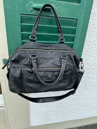 Nat & Nin Ledertasche Tasche schwarz echt Leder