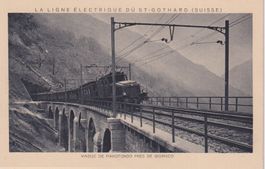 AK - Ferrovia del San Gottardo Viadotto Pianotodo, Giornico.