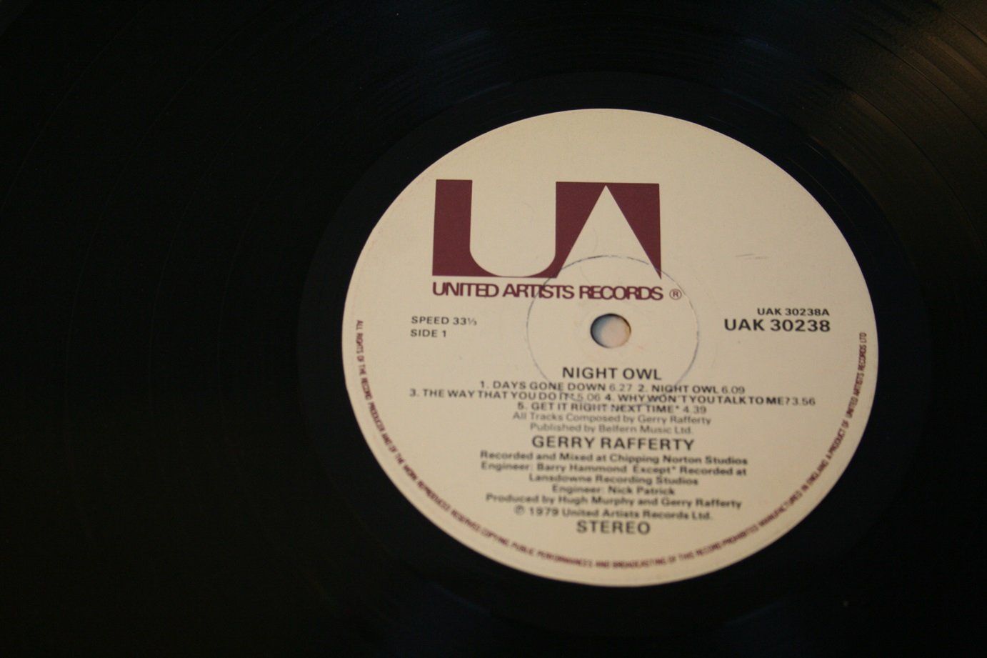 Dischi in vinile: Night owl - Gerry Rafferty, LP – Usato da Wettingen venduto da zibi137
