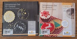 2 Birkmann Schablonen-Sets für Gebäck neu und original