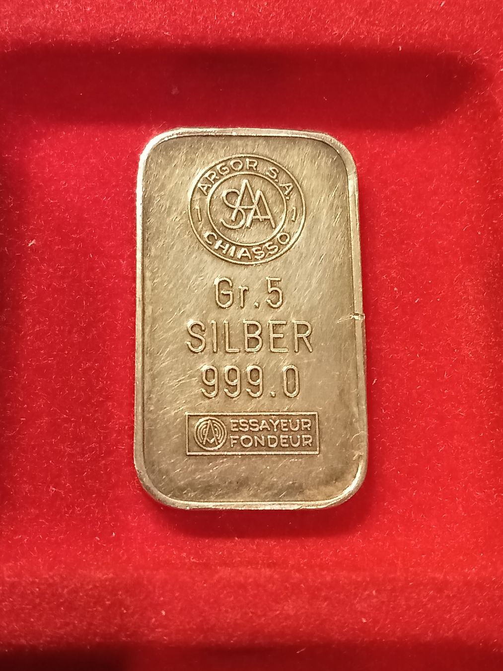 Métaux précieux: 5 gr Silberbarren  – D'occasion à Alpnach Dorf par ake-7x7v