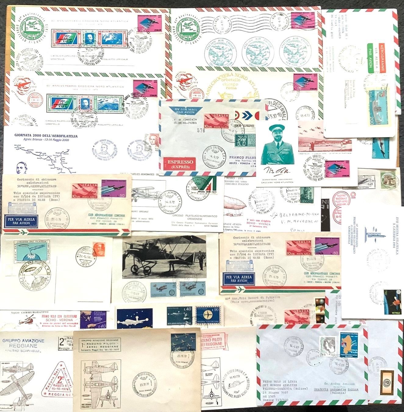 Tutti i francobolli: Italien / Aerophilatelie Briefe Sammlung – Usato da Liestal venduto da Skunk02