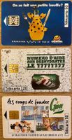 Carte téléphonique française Orangina, Gini, 7up