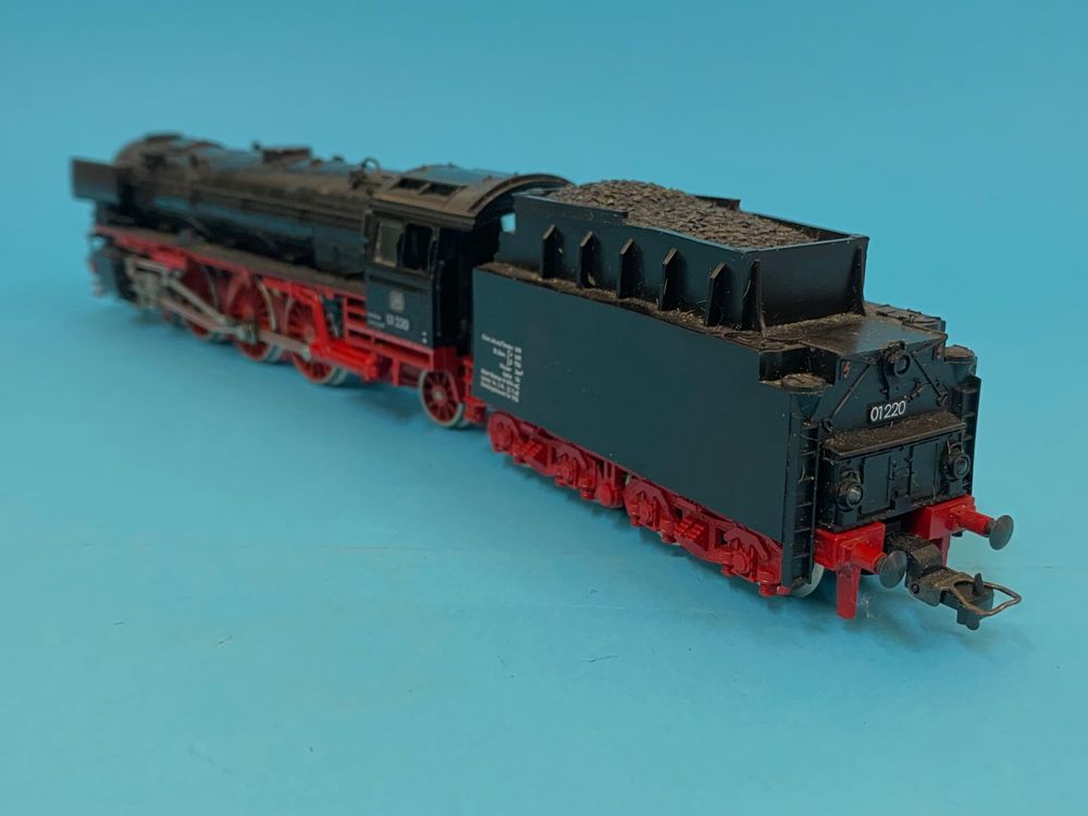 Locomotive Vapeur Avec Tender Fleischmann DB BR 01 DM 55 fonctionnelle réf 1364