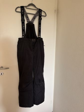 Skihose CMP Schwarz 16 Jahre geflickte Nahtschäden 