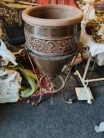 GROSSE ANTIKE GARTENDEKORATION - BLUMENTOPF H mit stand 96cm