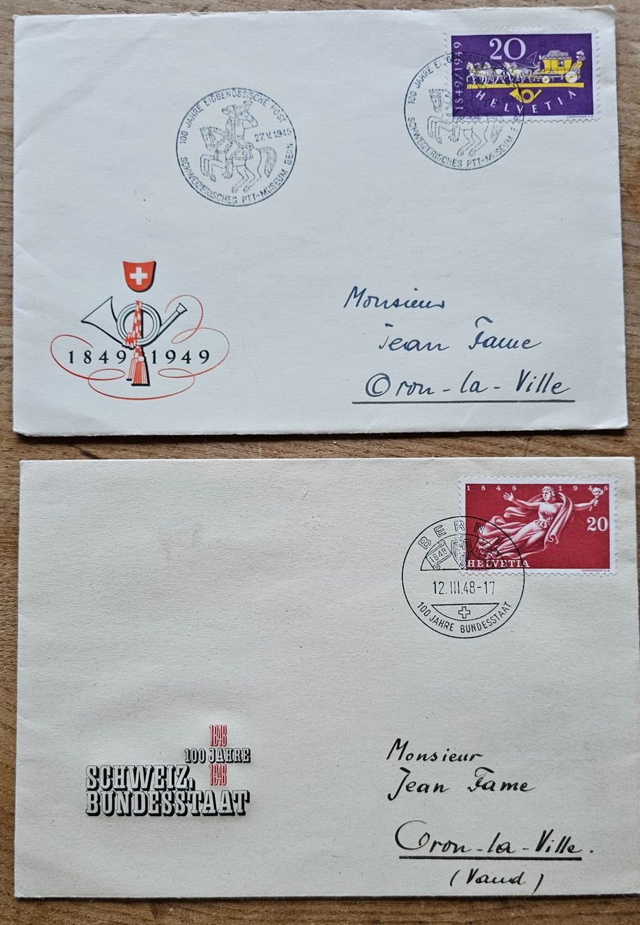 Alle Briefmarken: 2 alte Briefe - sehen ! – Gebraucht aus Les Valettes von Nuba1