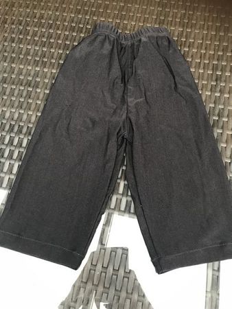 Mädchen Leggings schwarz bis Knie 128