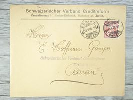 TR72 Enveloppe + Timbre Suisse 1905