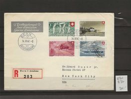 Enveloppe Pro Patria 1947 1er jour PP B34-B37 SBK 375.00