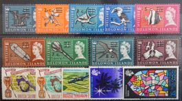 Solomon Islands British Lot mit alten Werten IV