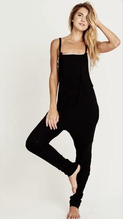 Schwarzer Jumpsuit Onesie Overall - Grösse M - Satya Yoga!