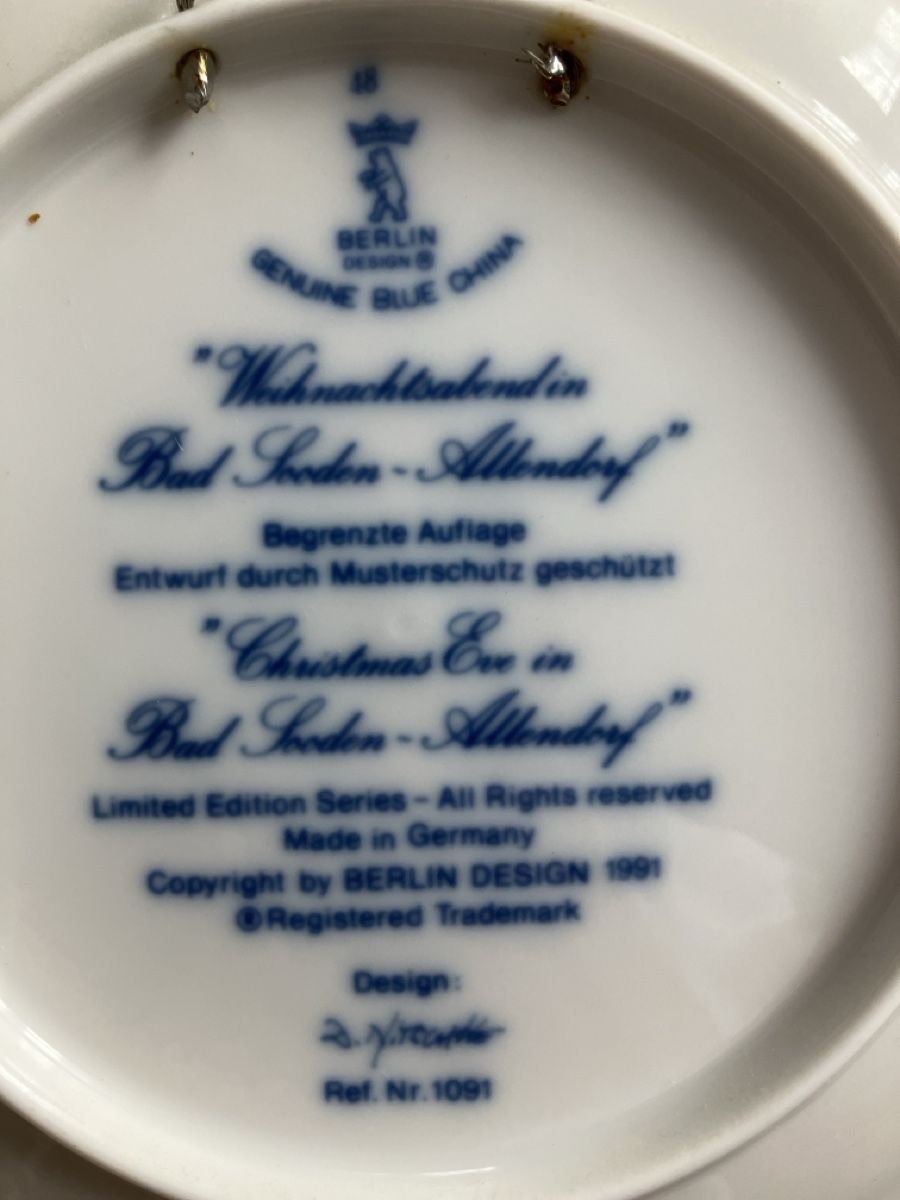 Teller: Berlin Design Teller, Weihnachtsabend, Bad Soden, 1991 – Neu (gemäss Beschreibung) aus Niederglatt ZH von maggie25 2