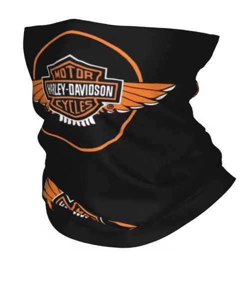 Tour de cou Harley-Davidson noir et orange J037 1
