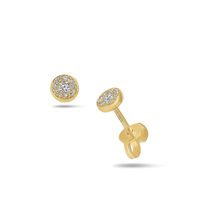 Orecchini in oro giallo 18k con diamanti naturali