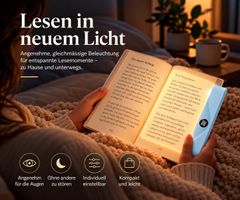 LED Leselampe & Nachtlicht – dimmbar, 3 Lichtfarben, USB-C