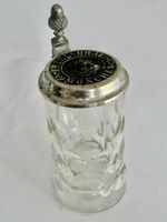 Alter Bierkrug mit Zinndeckel EBERL-BRÄU MÜNCHEN