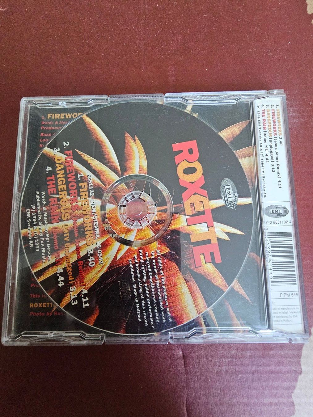 CD: CD Single - Roxette – Fireworks (1994) – Usato da Biberist venduto da Foolio0 1