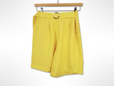 ESPRIT Kurze Stoffhose High Rise Gelb Gr. 34