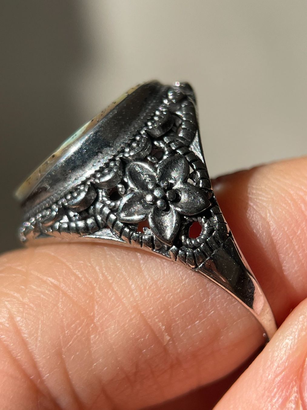Anelli: Vintage-Ring mit Perlmutt Verstellbar – Nuovo e nell'imballaggio originale da Schiers venduto da sisikristall 4