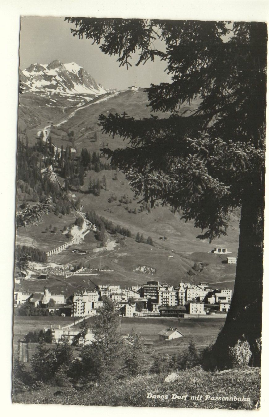 Ansichtskarten: DAVOS DORF mit Parsennbahn – Gebraucht aus Jona von philajona