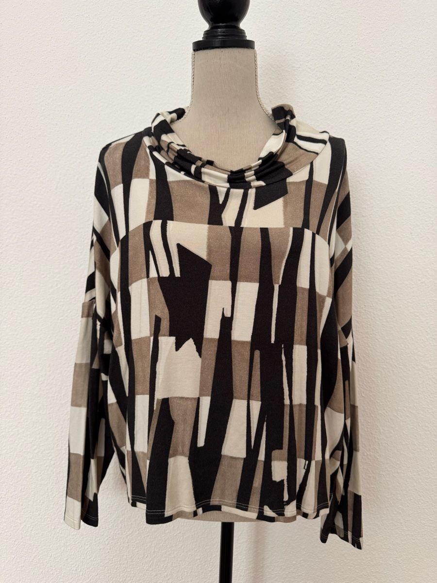 Luukaa Maglioni & Felpe: Pull LUUKAA T.2/3, Beige/Noir Col Montant – Nuovo e nell'imballaggio originale da Morges venduto da sandy069