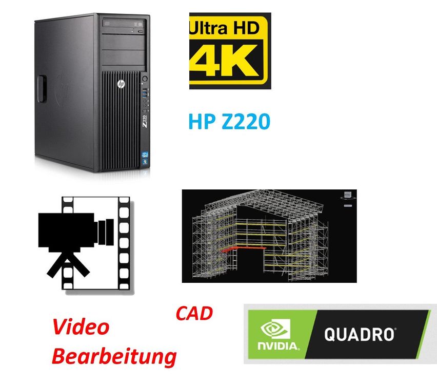 PC HP Workstation Z220 Tour Reconditionné - G2020, 16Go RAM, SSD 120Go, Écran 22", Win10, WiFi