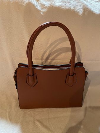 Tasche shopper Handtasche Braun Trolly mit fächern
