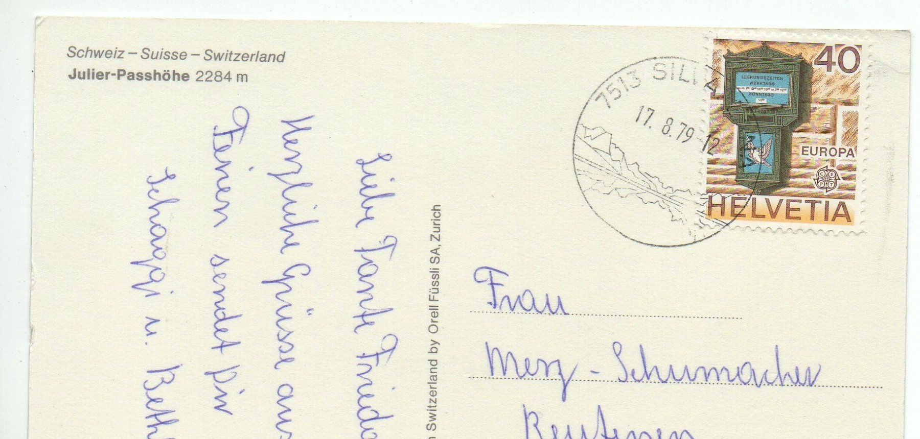 Cartoline postali: JULIERPASS – Usato da Jona venduto da philajona 1