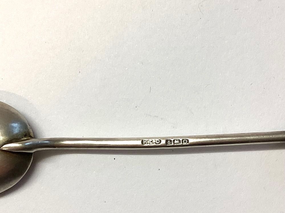Cucchiai: 5 alte Kaffeebohnenlöffel, Silber, Emaille Birmingham – Usato da Eglisau venduto da mar_5rn2 8