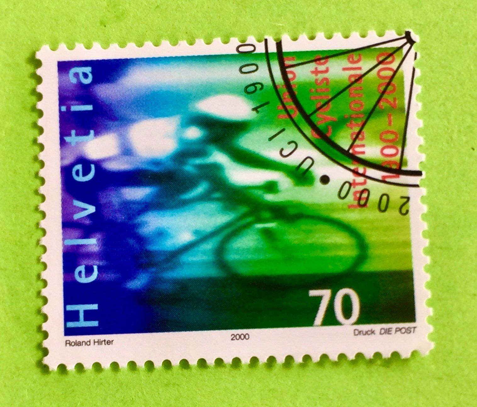 Tutti i francobolli: Nr.989 Radfahrer GESTEMPELT 2008  – Usato da Aarau venduto da Billa007