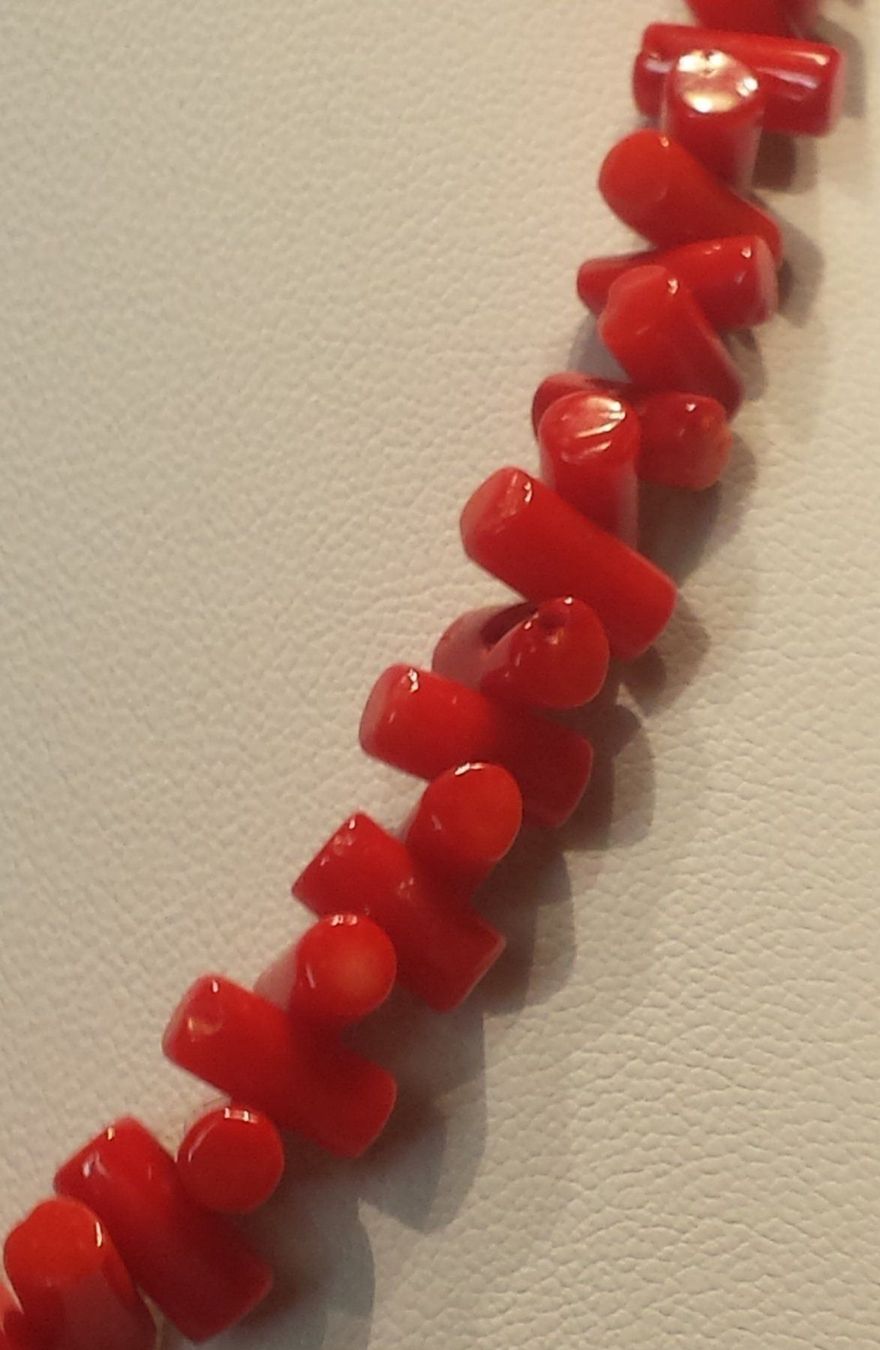 Catenine: Korallen Kette Collier Bambuskoralle – Usato da Matten b. Interl venduto da alleswasgutist 2