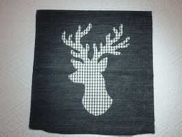 Kissenbezug mit Hirschmotiv 44x44cm ,neuwertig