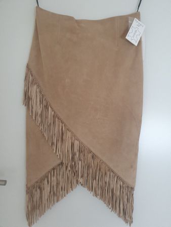 Leder-Jupe ganz aus Wildleder von Apart Gr. 36