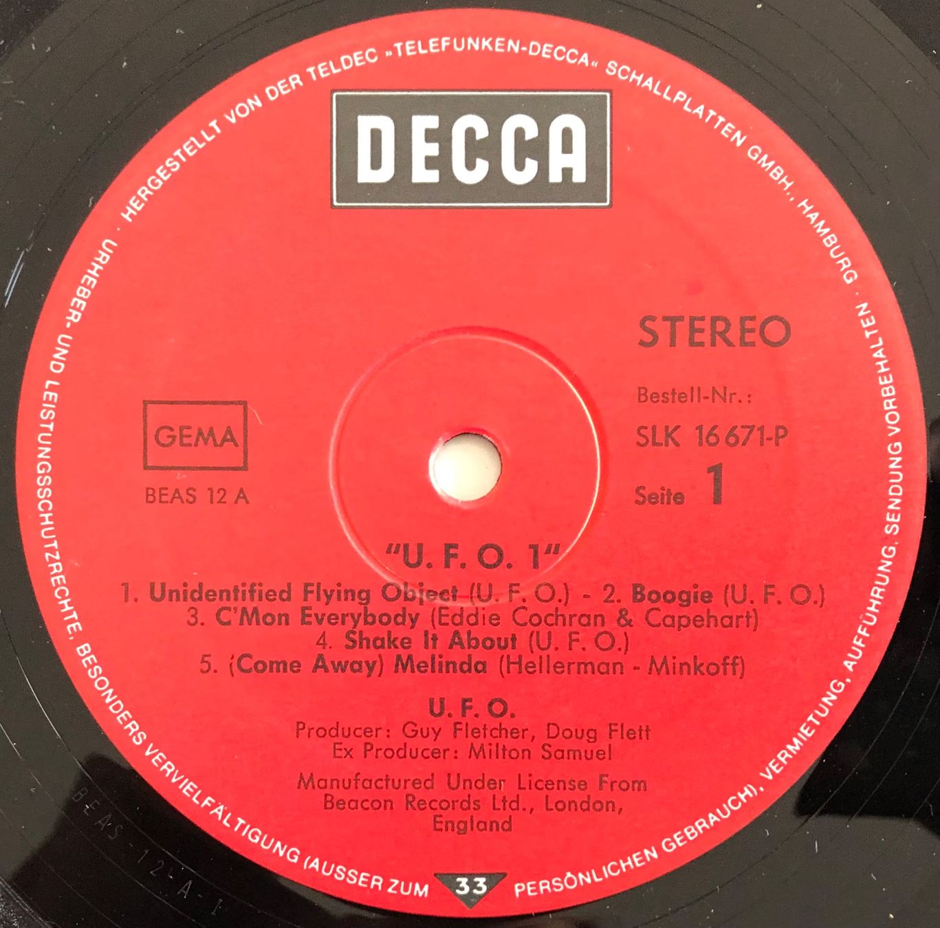 Vinyles: U.F.O. - UFO1 – D'occasion à Poliez-Pittet par Newtown-Records 2