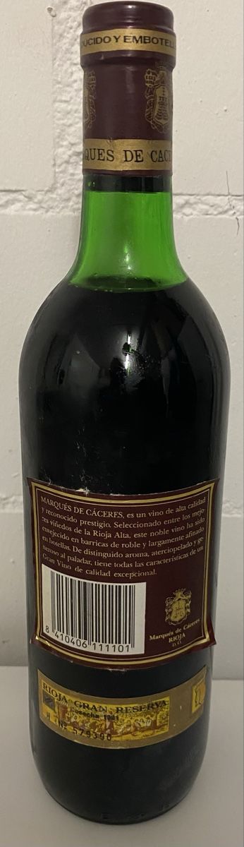 Rioja Vino: 1981 Marques de Caceres Rioja Gran Reserva – Nuovo (secondo la descrizione) da Gersau venduto da kat_5kz9 1