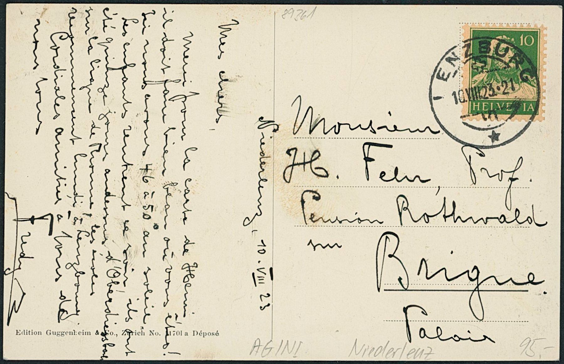 Cartoline postali: AG Niederlenz – Usato da Schindellegi venduto da stationary 1