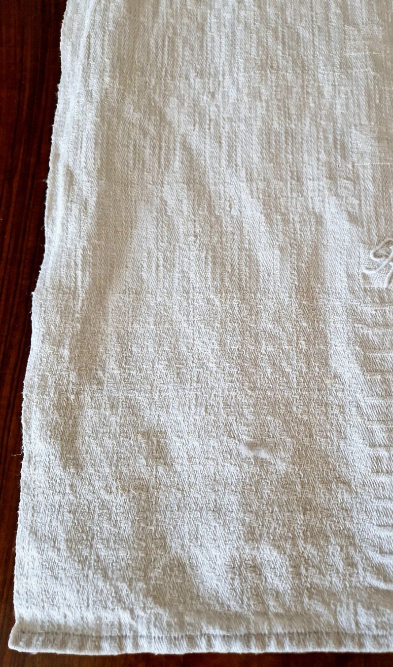 Altra biancheria da tavola: Antike Tischdecke Leinendamast Monogramm CK – Usato da Bern venduto da Antikbatik 6