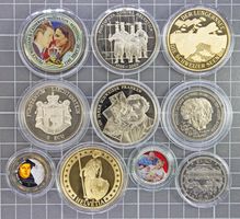 Gedenkprägungen-Lot mit 10 Exemplaren