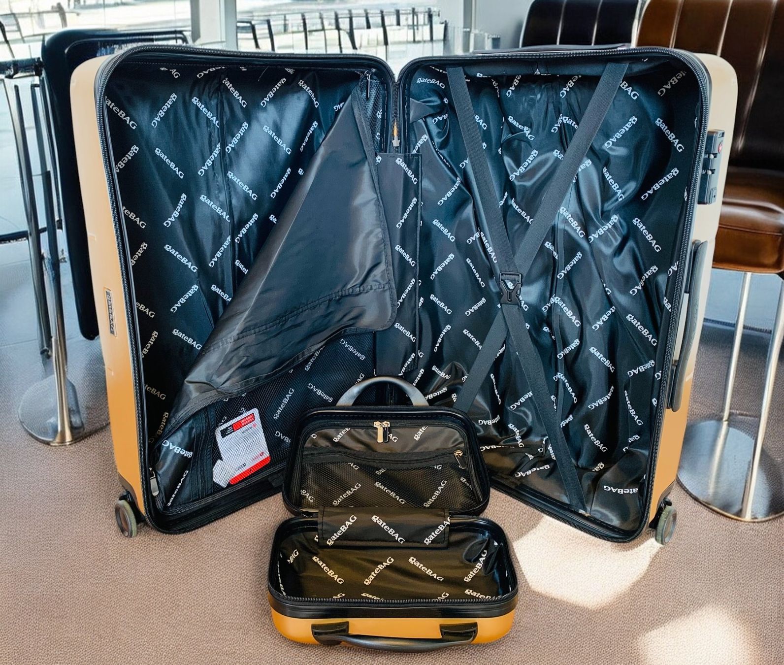 Reisekoffer: 2er gateBAG Koffer Gepäck SET Grösse L 67cm GOLD NEU – Neu und originalverpackt aus Bergdietikon von shopAgent 7