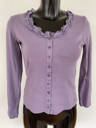 Street One Frilla Jäckchen Jersey Gr. 36/S lila mit Rüschen