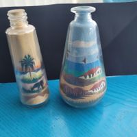 Sandbilder Flaschen-Dekoration 2 Stk. Sommer-Feeling!