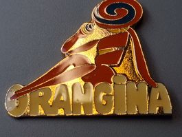 Orangina Pin Anstecknadel Metall goldfarbig 
