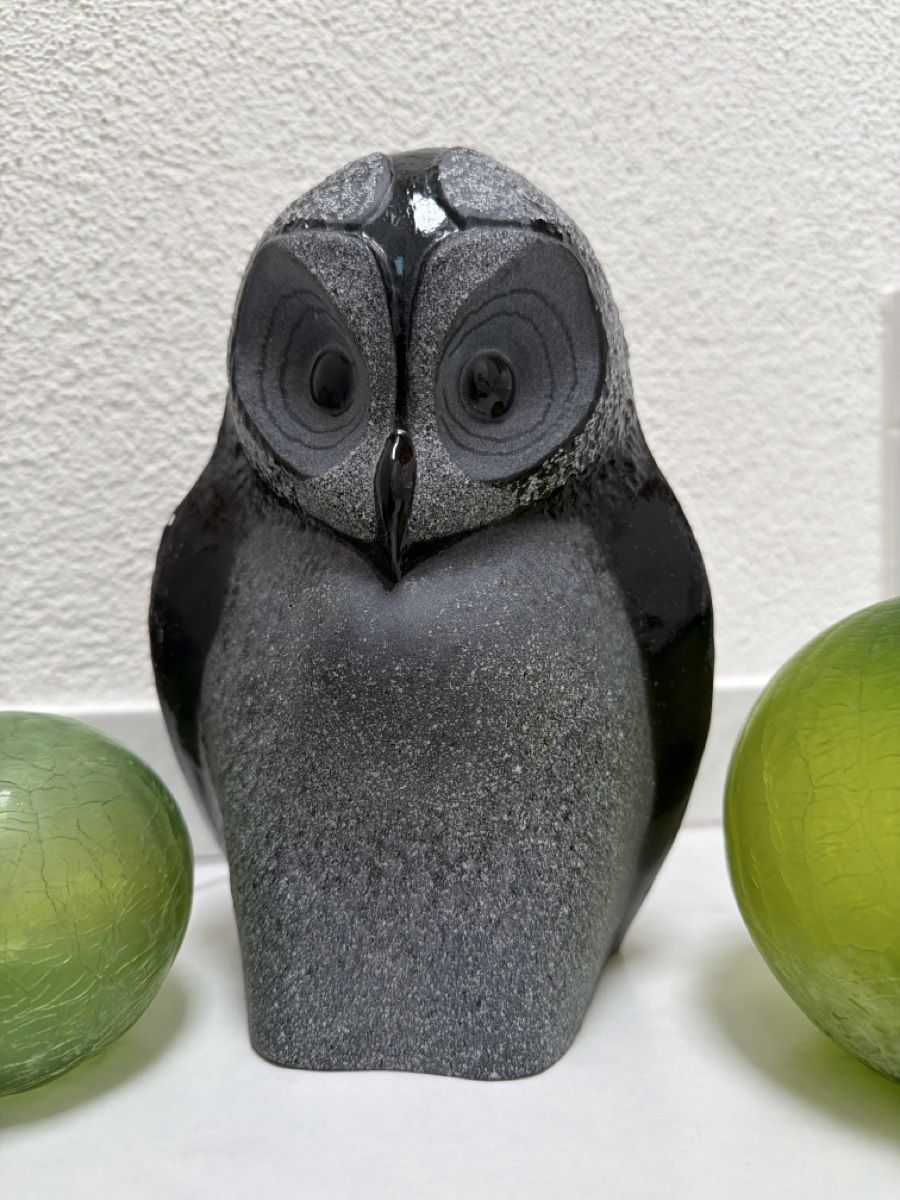 Statuette: Mats Jonasson , Eule, Kristallglas. – Usato da Biberist venduto da Momo33
