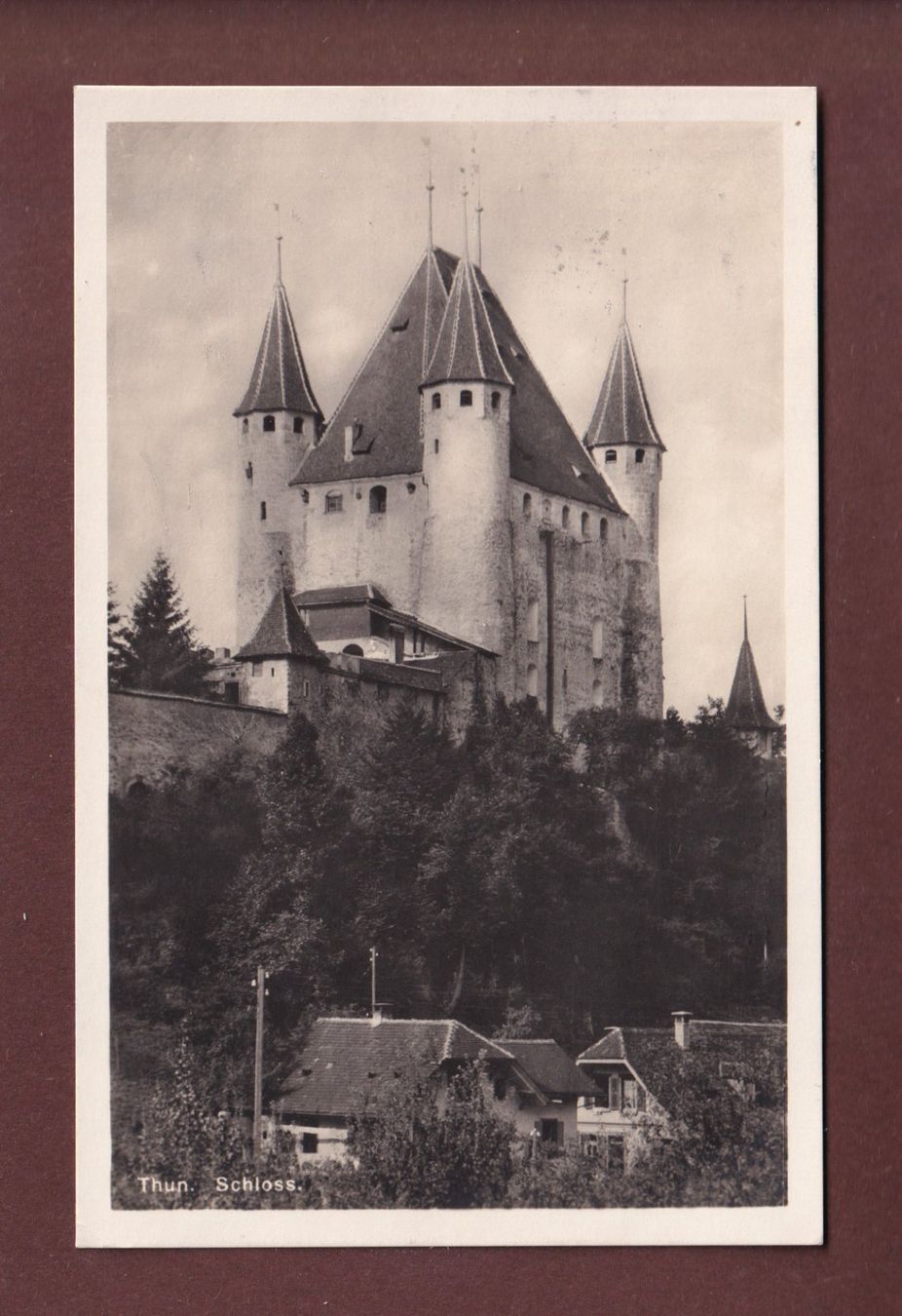 Ansichtskarten: THUN - Teil mit Schloss - 1928 – Gebraucht aus Pully von nicecards
