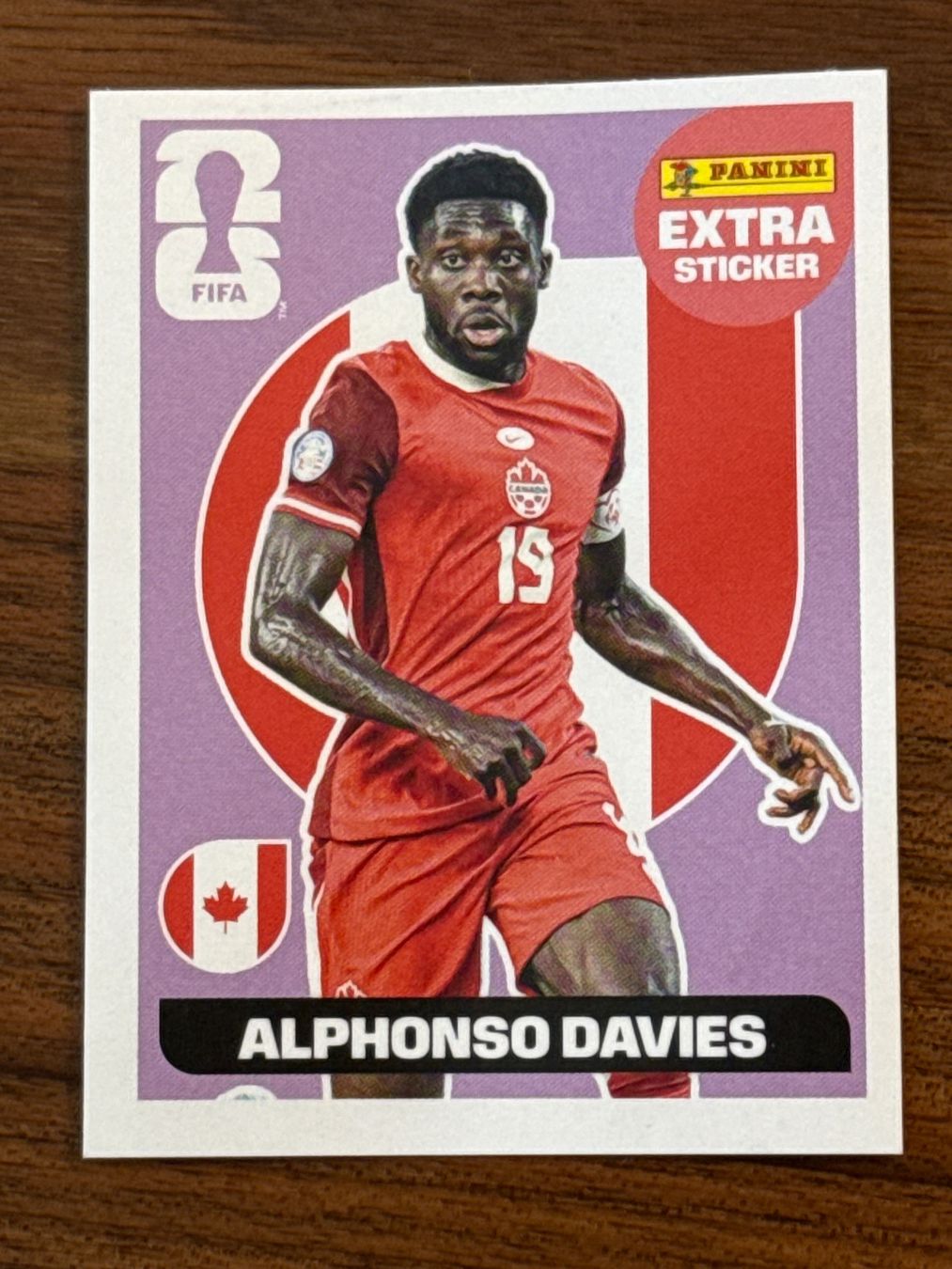 Panini Carte collezionabili: Panini WM 2026 Extra Sticker Alphonso Davies lila – Nuovo (secondo la descrizione) da Zürich venduto da Typhooon